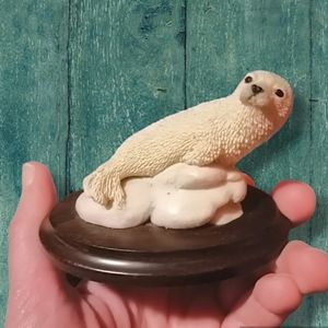 Vintage Handmade 90s Baby Seal Figure